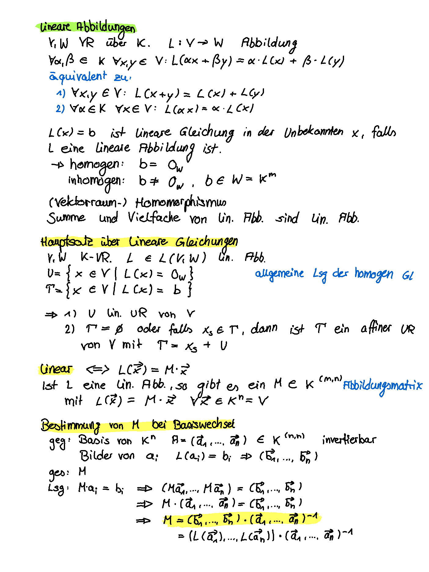 Lineare Abbildungen 1